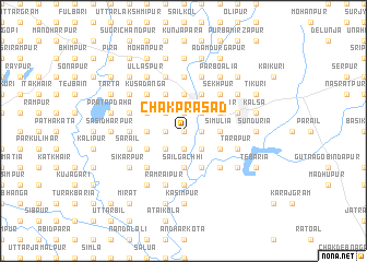 map of Chak Prāsād