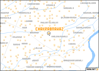 map of Chak Rab Nawāz