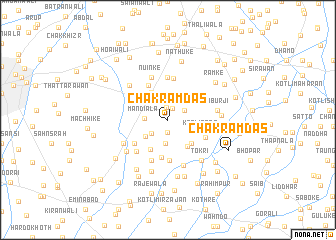 map of Chak Rām Dās