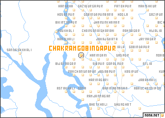 map of Chak Rāmgobindapur