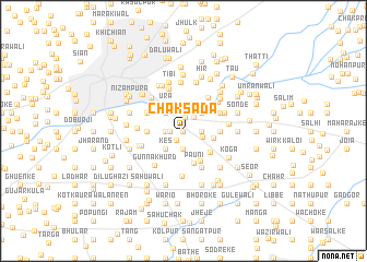 map of Chak Sāda