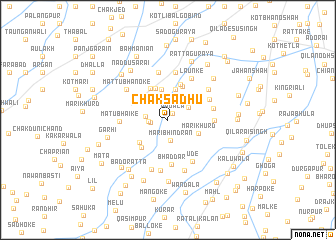 map of Chak Sādhu