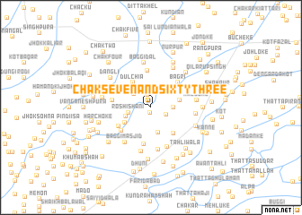 map of Chak Seven and Sixty-three