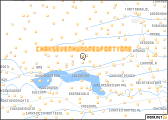 map of Chak Seven Hundred Forty-one