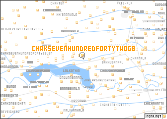 map of Chak Seven Hundred Forty-two GB