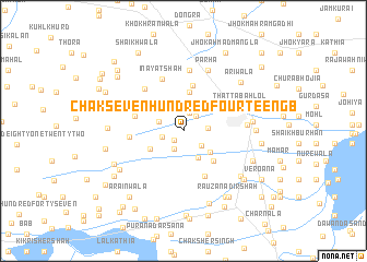 map of Chak Seven Hundred Fourteen GB