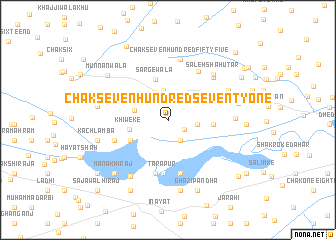 map of Chak Seven Hundred Seventy-one