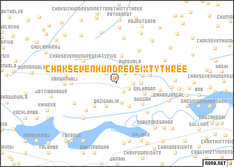 map of Chak Seven Hundred Sixty-three