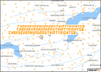 map of Chak Seven Hundred Thirty-eight GB