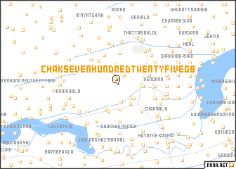 map of Chak Seven Hundred Twenty-five GB