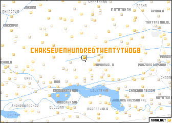 map of Chak Seven Hundred Twenty-two GB