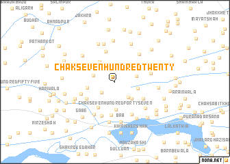 map of Chak Seven Hundred Twenty