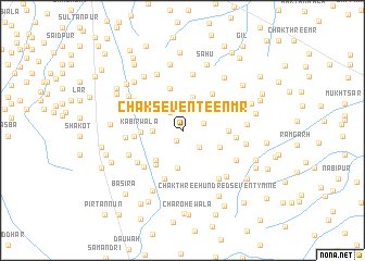 map of Chak Seventeen MR