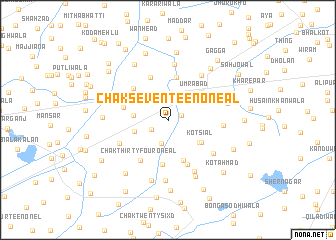 map of Chak Seventeen-One A L