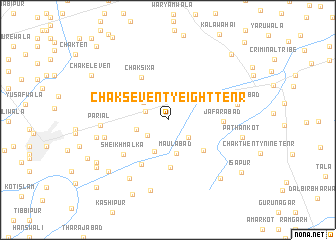 map of Chak Seventy-eight-Ten R