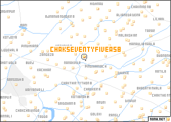 map of Chak Seventy-five A SB