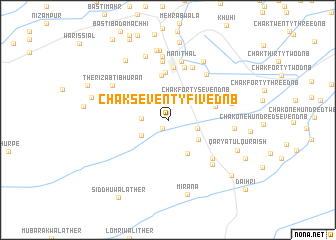 map of Chak Seventy-five D N B