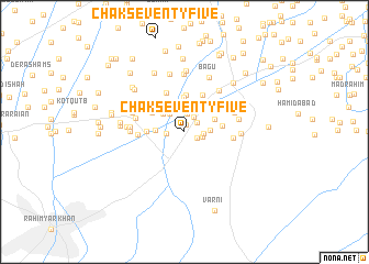 map of Chak Seventy-five