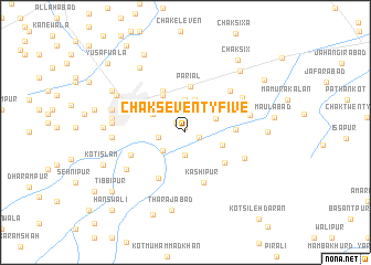 map of Chak Seventy-five