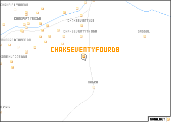 map of Chak Seventy-four D B