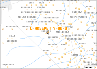 map of Chak Seventy-four D