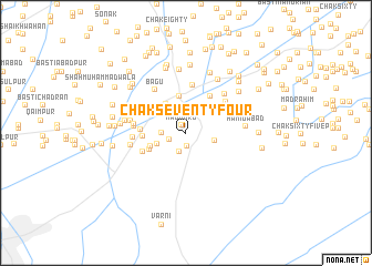 map of Chak Seventy-four