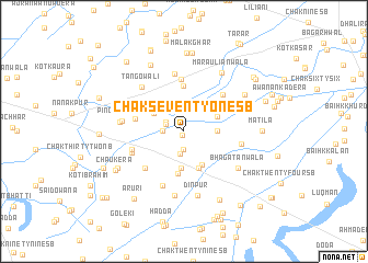 map of Chak Seventy-one SB