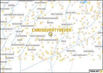 map of Chak Seventy-seven