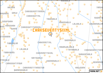 map of Chak Seventy-six ML