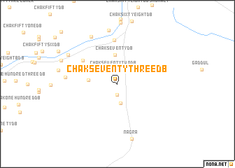 map of Chak Seventy-three D B