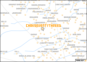 map of Chak Seventy-three D