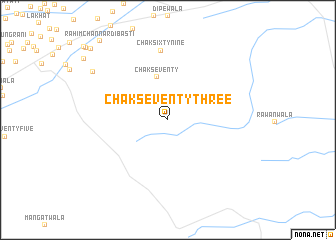 map of Chak Seventy-three