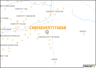 map of Chak Seventy-two D B