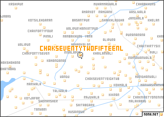 map of Chak Seventy-two-Fifteen L