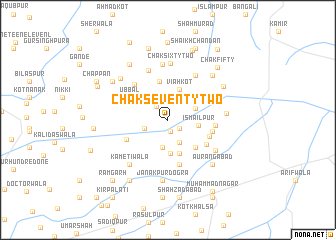 map of Chak Seventy-two