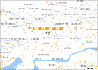 map of Chak Shamsuddīn