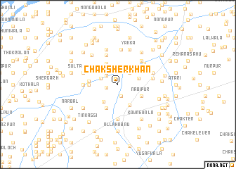 map of Chak Sher Khān