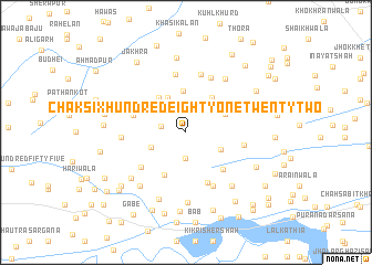 map of Chak Six Hundred Eighty-one-Twenty-two