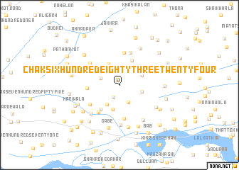 map of Chak Six Hundred Eighty-three-Twenty-four