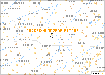 map of Chak Six Hundred Fifty-One