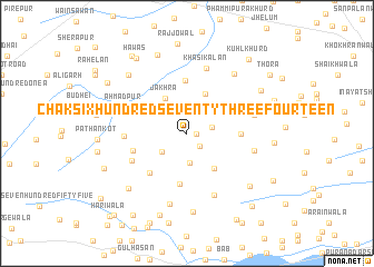 map of Chak Six Hundred Seventy-three-Fourteen