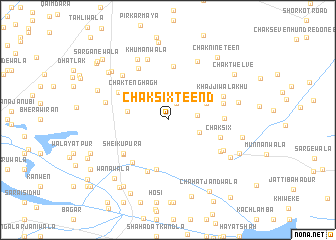 map of Chak Sixteen D