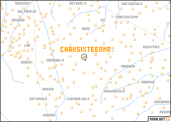map of Chak Sixteen MR