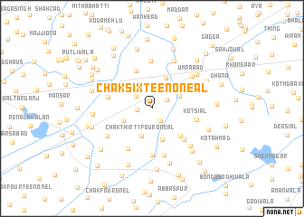 map of Chak Sixteen-One A L