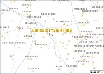 map of Chak Sixty-eight A DB