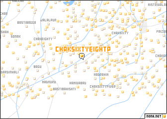 map of Chak Sixty-eight P