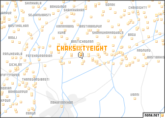 map of Chak Sixty-eight