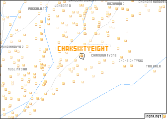 map of Chak Sixty-eight