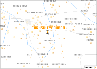 map of Chak Sixty-four DB