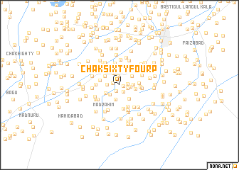 map of Chak Sixty-four P